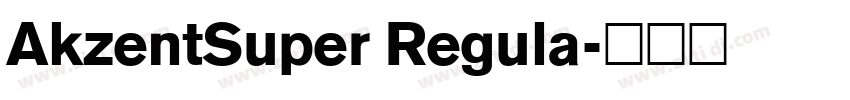 AkzentSuper Regula字体转换
